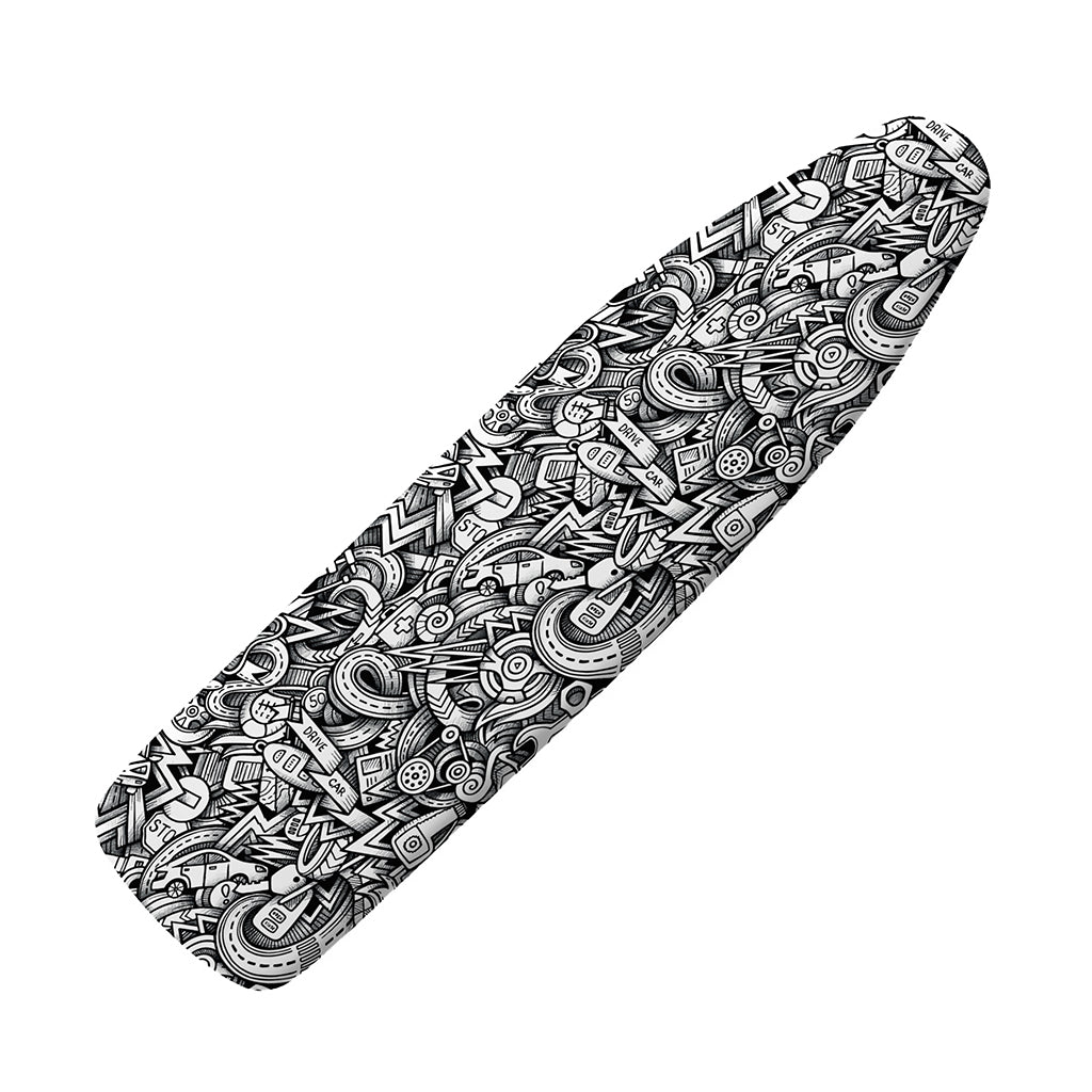 Cartoon Mechanic Pattern Print Ironing Board Cover