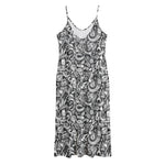 Cartoon Mechanic Pattern Print Jersey Midi Cami Dress