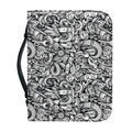 Cartoon Mechanic Pattern Print Leather Bible Cover