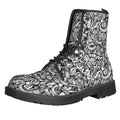 Cartoon Mechanic Pattern Print Lace-Up Boots