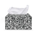 Cartoon Mechanic Pattern Print Leather Tissue Box Cover