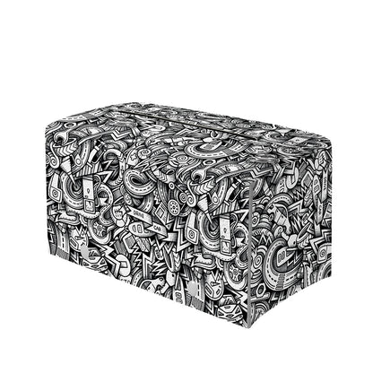 Cartoon Mechanic Pattern Print Leather Tissue Box Cover