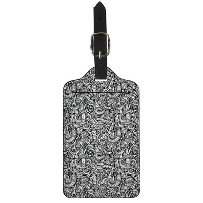 Cartoon Mechanic Pattern Print Luggage Tag