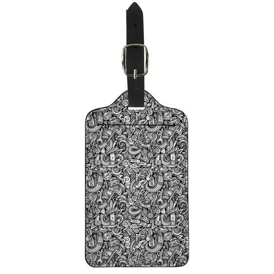 Cartoon Mechanic Pattern Print Luggage Tag