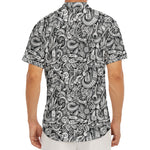 Cartoon Mechanic Pattern Print Men's Deep V-Neck Shirt