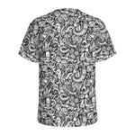 Cartoon Mechanic Pattern Print Men's Sports T-Shirt