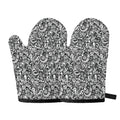 Cartoon Mechanic Pattern Print Oven Mitts