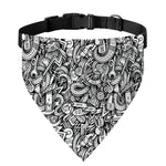Cartoon Mechanic Pattern Print Over The Collar Dog Bandana