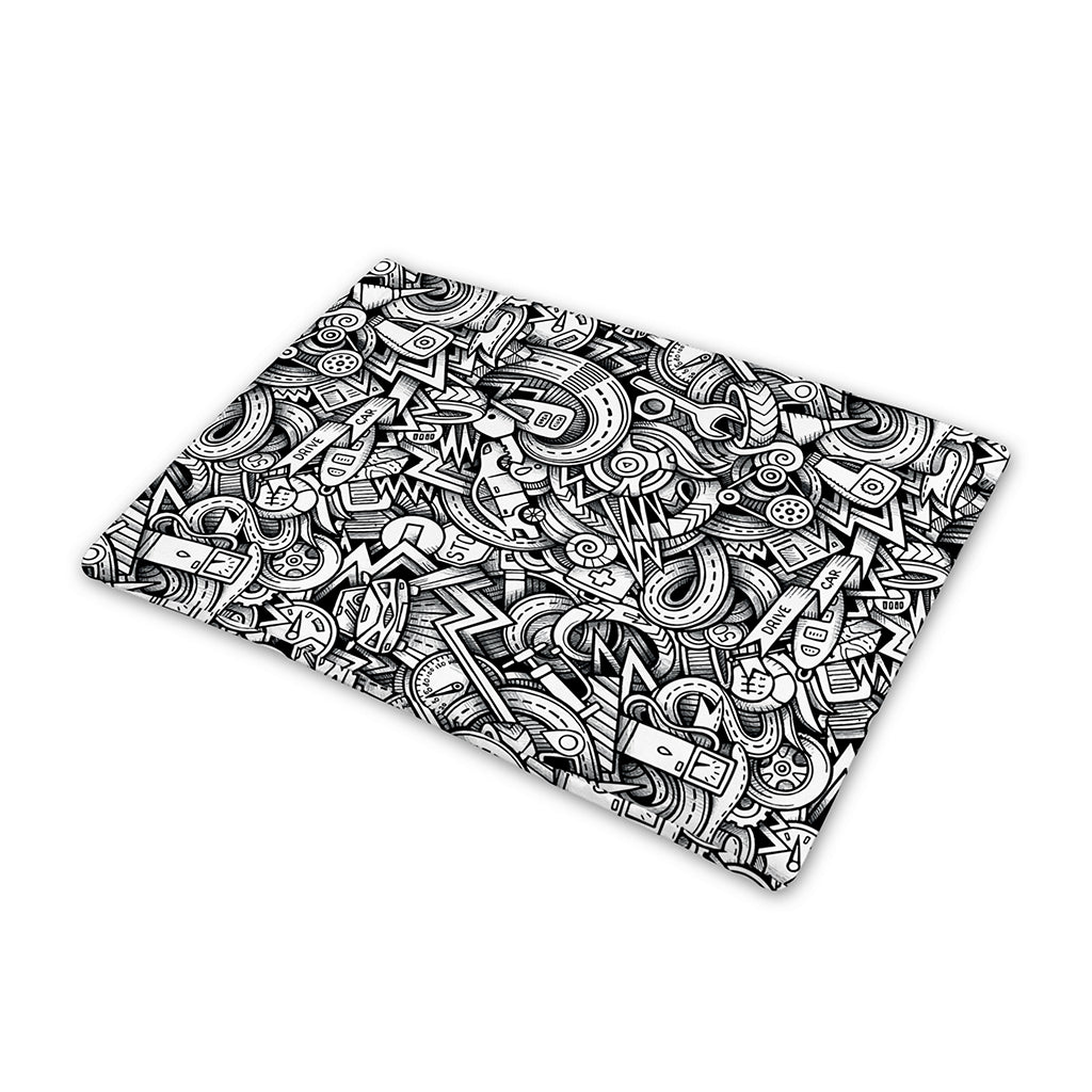 Cartoon Mechanic Pattern Print Pet Cooling Mat Cover