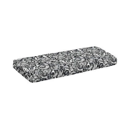 Cartoon Mechanic Pattern Print Piano Keyboard Cover