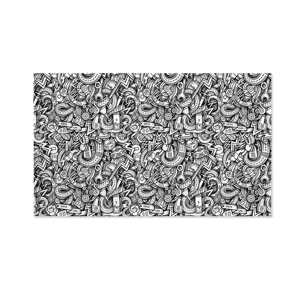 Cartoon Mechanic Pattern Print Polyester Flag