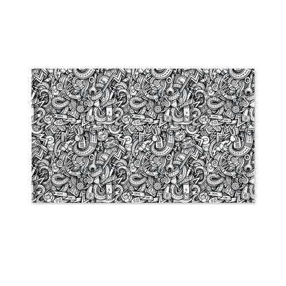 Cartoon Mechanic Pattern Print Polyester Flag