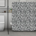 Cartoon Mechanic Pattern Print Polyester Shower Curtain