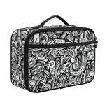 Cartoon Mechanic Pattern Print Portable Lunch Bag