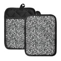 Cartoon Mechanic Pattern Print Pot Holders With Pocket