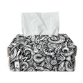 Cartoon Mechanic Pattern Print Rectangle Tissue Box Cover