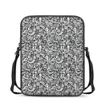 Cartoon Mechanic Pattern Print Rectangular Crossbody Bag