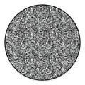 Cartoon Mechanic Pattern Print Round Floor Mat