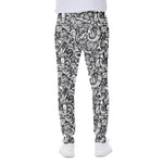 Cartoon Mechanic Pattern Print Scuba Joggers