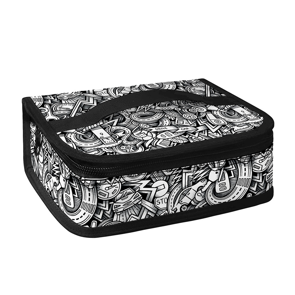 Cartoon Mechanic Pattern Print Small Lunch Bag