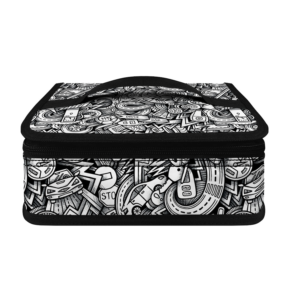 Cartoon Mechanic Pattern Print Small Lunch Bag