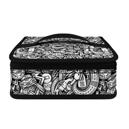 Cartoon Mechanic Pattern Print Small Lunch Bag