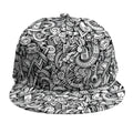 Cartoon Mechanic Pattern Print Snapback Cap