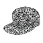 Cartoon Mechanic Pattern Print Snapback Cap