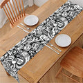 Cartoon Mechanic Pattern Print Table Runner