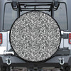 Cartoon Mechanic Pattern Print Tire Cover