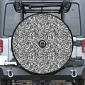 Cartoon Mechanic Pattern Print Tire Cover With Camera Hole