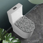 Cartoon Mechanic Pattern Print Toilet Lid Cover