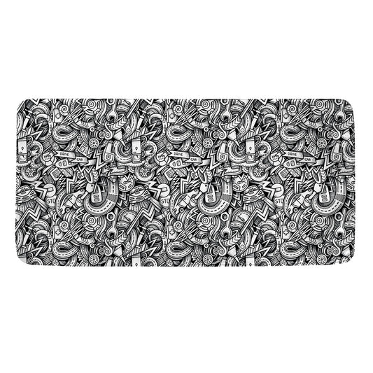 Cartoon Mechanic Pattern Print Towel