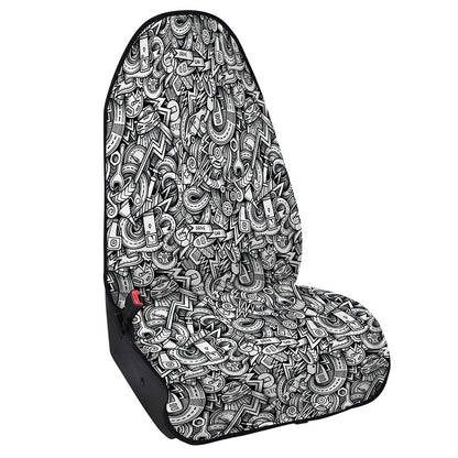 Cartoon Mechanic Pattern Print Waterproof Car Seat Cover