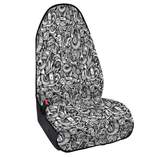 Cartoon Mechanic Pattern Print Waterproof Car Seat Cover