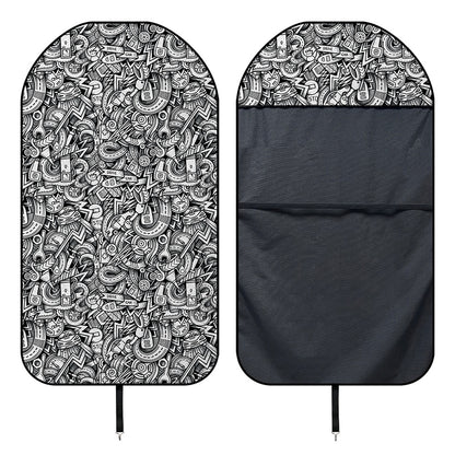 Cartoon Mechanic Pattern Print Waterproof Car Seat Cover