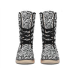 Cartoon Mechanic Pattern Print Winter Boots