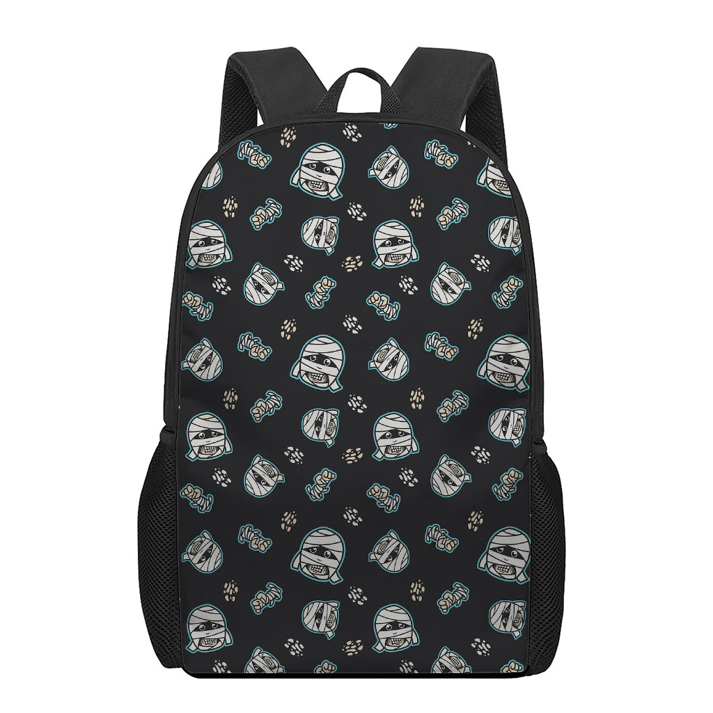 Cartoon Mummy Pattern Print 17 Inch Backpack