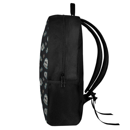 Cartoon Mummy Pattern Print 17 Inch Backpack