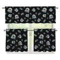 Cartoon Mummy Pattern Print 3 Piece Kitchen Curtains