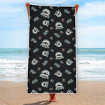 Cartoon Mummy Pattern Print Beach Towel