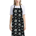 Cartoon Mummy Pattern Print Bib Apron With Pocket