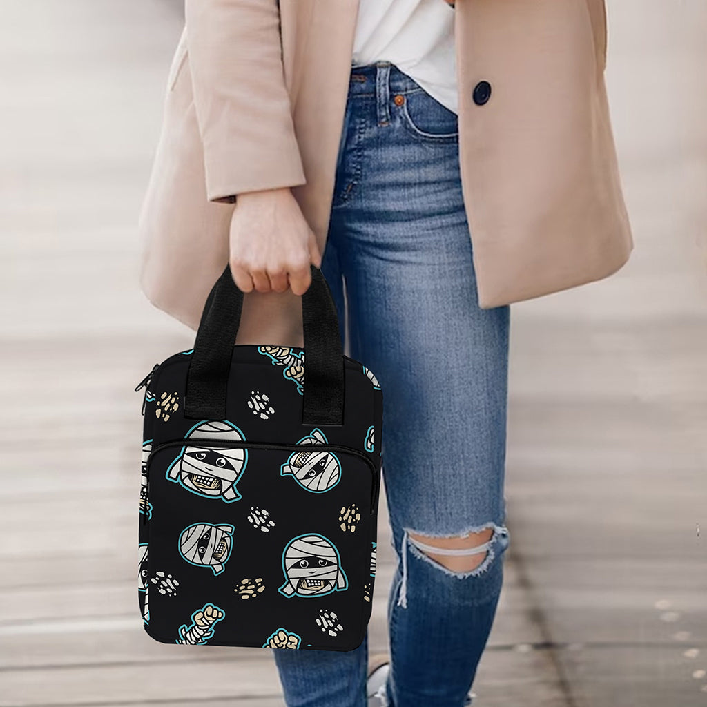 Cartoon Mummy Pattern Print Bible Tote Bag