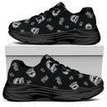 Cartoon Mummy Pattern Print Black Chunky Shoes