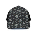 Cartoon Mummy Pattern Print Black Mesh Trucker Hat