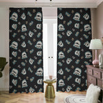 Cartoon Mummy Pattern Print Blackout Pencil Pleat Curtains