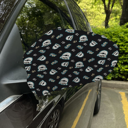 Cartoon Mummy Pattern Print Car Side Mirror Covers