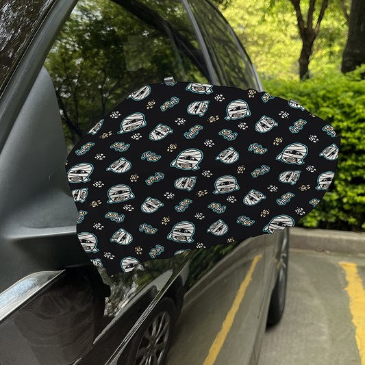 Cartoon Mummy Pattern Print Car Side Mirror Covers