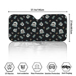 Cartoon Mummy Pattern Print Car Windshield Sun Shade