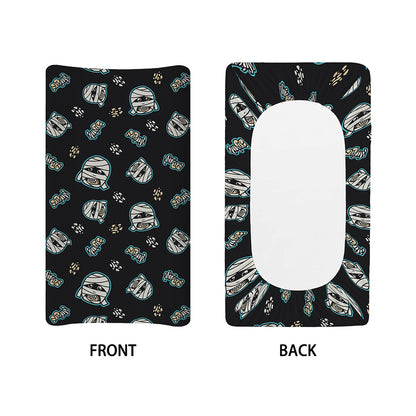 Cartoon Mummy Pattern Print Changing Pad Cover